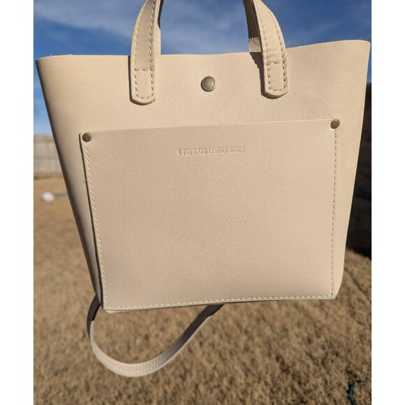 NEW Portland Leather Goods 'Almost Perfect' Mini Crossbody Tote Bone/Off White - Picture 11 of 11